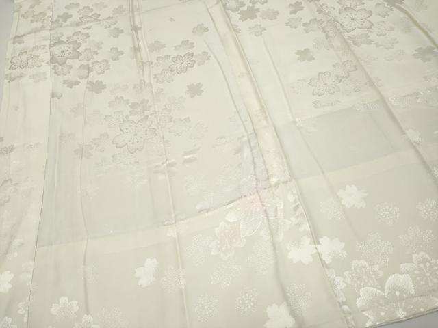 平和屋着物●上質な長襦袢　無双仕立て　舞桜地紋　鳥の子色地　逸品　CYAA4025s6