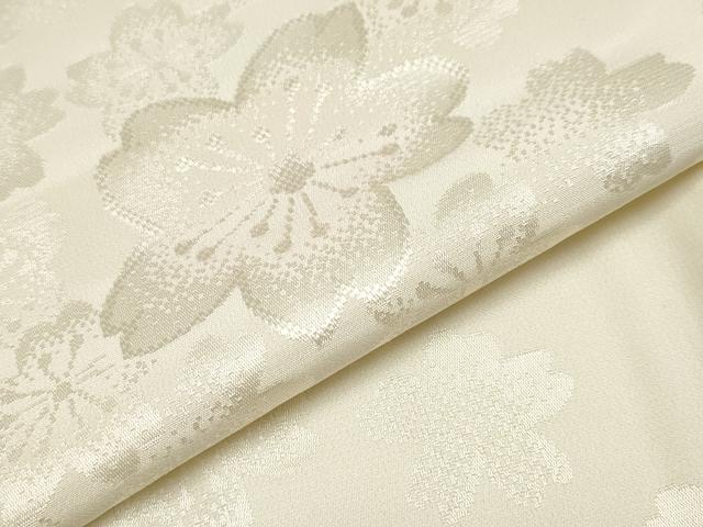 平和屋着物●上質な長襦袢　無双仕立て　舞桜地紋　鳥の子色地　逸品　CYAA4025s6