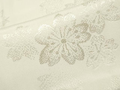 平和屋着物●上質な長襦袢　無双仕立て　舞桜地紋　鳥の子色地　逸品　CYAA4025s6