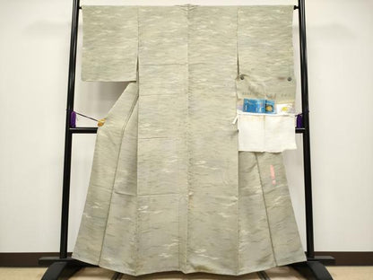 平和屋着物●極上　幻の絹　黄金糸　京妃人　小島利造　小紋　豊幡雲　暈し染め　証紙・反端付き　逸品　未使用　CYAA4028s6