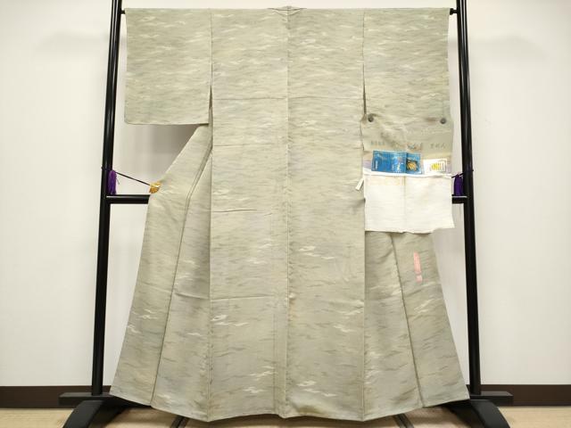平和屋着物●極上　幻の絹　黄金糸　京妃人　小島利造　小紋　豊幡雲　暈し染め　証紙・反端付き　逸品　未使用　CYAA4028s6