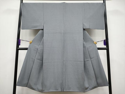 平和屋着物●極上　男性　江戸小紋　万筋　黒×素鼠色地　逸品　CYAA4031s6