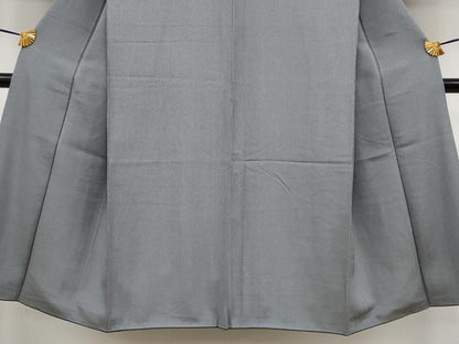 平和屋着物●極上　男性　江戸小紋　万筋　黒×素鼠色地　逸品　CYAA4031s6