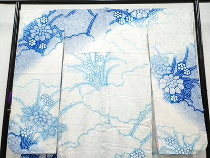 平和屋着物●極上　振袖　総絞り　雲取り草花文　逸品　CYAA4033s6