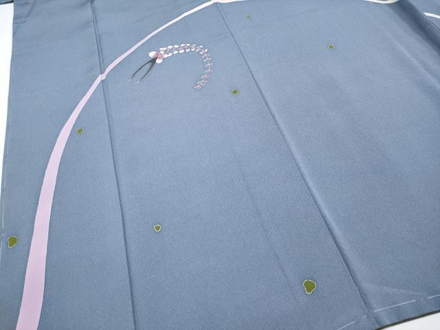 平和屋本店●極上　世界的人形師　辻村寿三郎　ジュサブロー　訪問着　刺繍　兎　薄花色地　逸品　未使用　CYAA4035s6