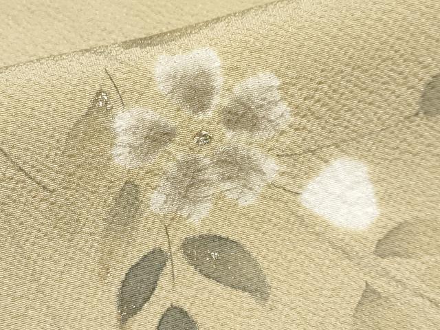 平和屋着物●極上　十日町　名門　滝泰謹製　訪問着　手描き　絞り　秋草文　暈し染め　金銀彩　逸品　CYAA4037s6