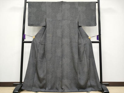 平和屋着物●極上　江戸小紋　寄せ小紋柄　黒地　逸品　CYAA4038s6