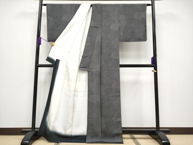 平和屋着物●極上　江戸小紋　寄せ小紋柄　黒地　逸品　CYAA4038s6