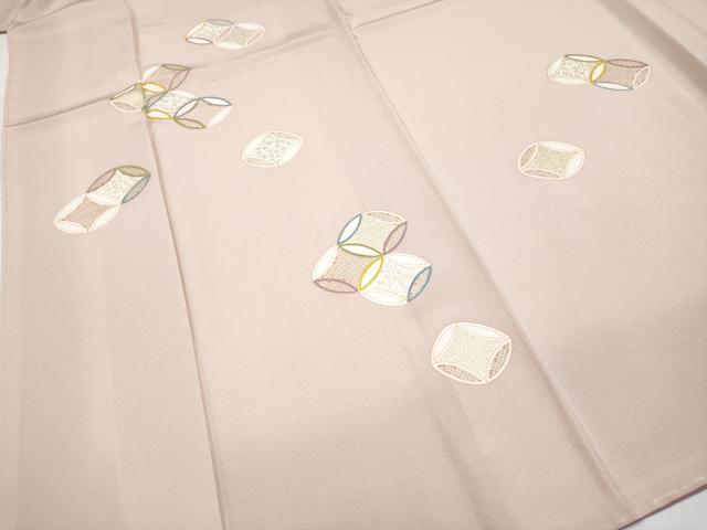 平和屋着物●極上　訪問着　七宝文　金彩　洗柿色地　反端付き　逸品　未使用　CYAA4039s6