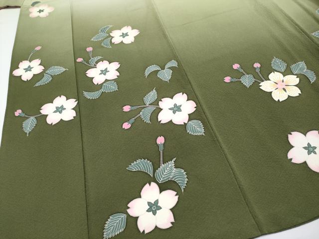 平和屋着物●極上　世界的人形師　辻村寿三郎　ジュサブロー　訪問着　舞桜　暈し染め　逸品　CYAA4042s6