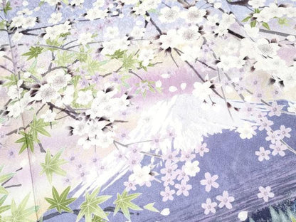平和屋本店●極上　訪問着　富士山　枝垂れ桜　暈し染め　銀通し地　逸品　CYAA4052s6