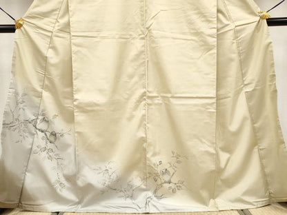 平和屋着物●極上　訪問着　本場染大島紬　フクロウ　浅黄色地　逸品　CYAA4054s6
