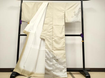 平和屋着物●極上　訪問着　本場染大島紬　フクロウ　浅黄色地　逸品　CYAA4054s6