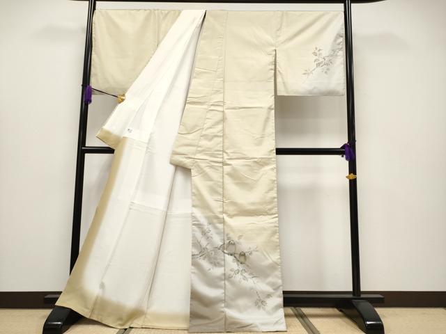 平和屋着物●極上　訪問着　本場染大島紬　フクロウ　浅黄色地　逸品　CYAA4054s6