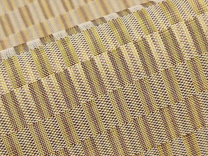 平和屋本店▽極上　山下八百子　本場黄八丈　単衣　市松綾織　紬　逸品　CYAA4055s6