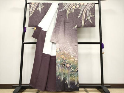 平和屋着物●極上　訪問着　作家物　辻が花　絞り　暈し染め　銀通し地　逸品　CYAA4056s6
