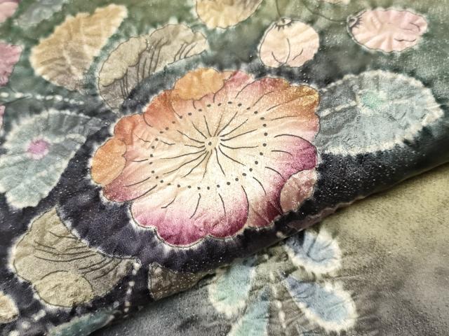 平和屋着物●極上　訪問着　作家物　辻が花　絞り　暈し染め　銀通し地　逸品　CYAA4056s6
