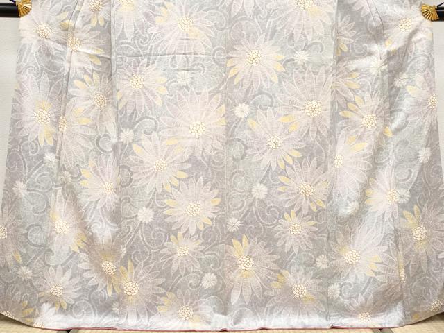 平和屋着物●極上　小紋　絞り　菊唐草文　逸品　CYAA4059s6