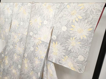 平和屋着物●極上　小紋　絞り　菊唐草文　逸品　CYAA4059s6