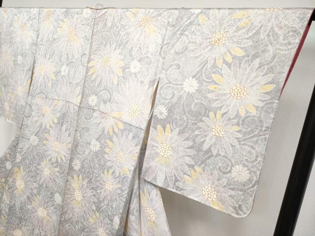 平和屋着物●極上　小紋　絞り　菊唐草文　逸品　CYAA4059s6