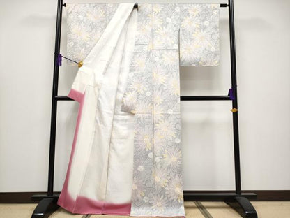 平和屋着物●極上　小紋　絞り　菊唐草文　逸品　CYAA4059s6
