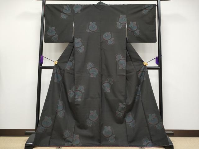 平和屋着物●極上　本場大島紬　9マルキ　地空き　椿　逸品　未使用　CYAA4062s6