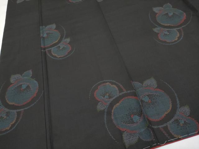 平和屋着物●極上　本場大島紬　9マルキ　地空き　椿　逸品　未使用　CYAA4062s6