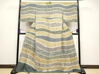 平和屋本店●極上　中国三大刺繍　スワトウ相良刺繍　訪問着　松竹梅　金通し地　さが美扱い　逸品　CYAA5024s6