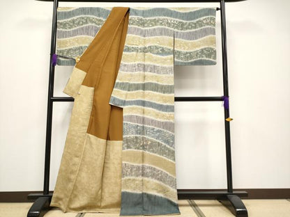 平和屋本店●極上　中国三大刺繍　スワトウ相良刺繍　訪問着　松竹梅　金通し地　さが美扱い　逸品　CYAA5024s6