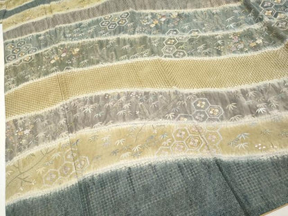 平和屋本店●極上　中国三大刺繍　スワトウ相良刺繍　訪問着　松竹梅　金通し地　さが美扱い　逸品　CYAA5024s6