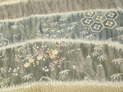 平和屋本店●極上　中国三大刺繍　スワトウ相良刺繍　訪問着　松竹梅　金通し地　さが美扱い　逸品　CYAA5024s6