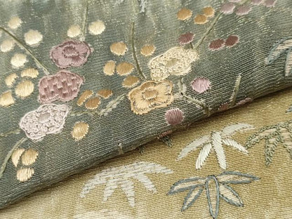 平和屋本店●極上　中国三大刺繍　スワトウ相良刺繍　訪問着　松竹梅　金通し地　さが美扱い　逸品　CYAA5024s6