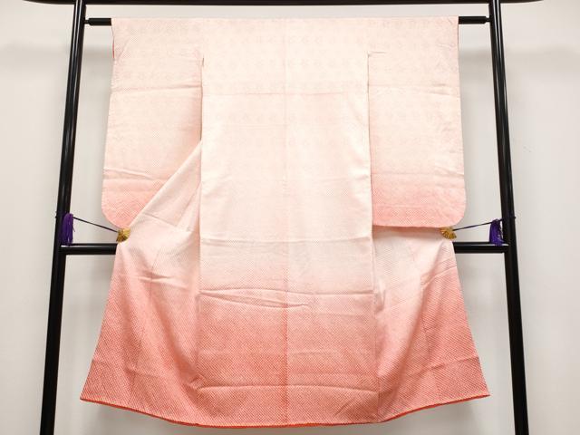 平和屋着物[]極上　七五三　女の子　7歳　祝着　総絞り　珊瑚色地　逸品　CYAA4074s6