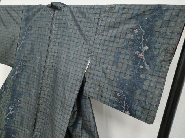 平和屋着物●極上　本場大島紬　訪問着　流水枝梅文　さが美扱い　逸品　CYAA4076s6