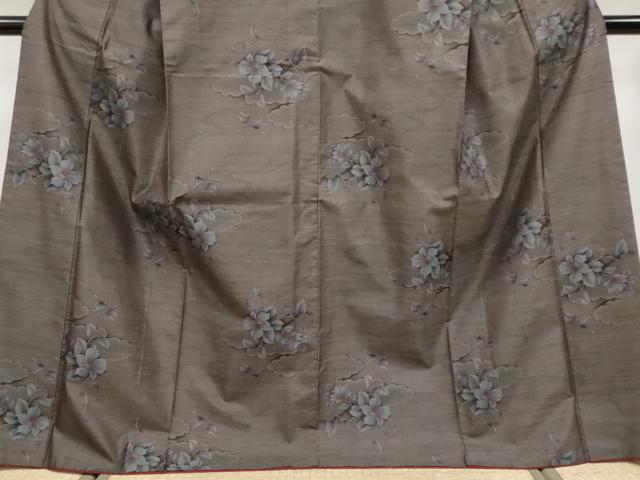 平和屋着物●極上　本場大島紬　9マルキ　雲取り枝花文　逸品　CYAA4079s6