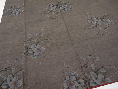 平和屋着物●極上　本場大島紬　9マルキ　雲取り枝花文　逸品　CYAA4079s6