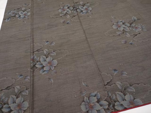 平和屋着物●極上　本場大島紬　9マルキ　雲取り枝花文　逸品　CYAA4079s6