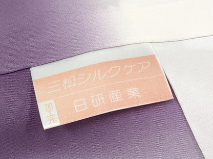 平和屋着物●極上　小紋　舞花びら　金彩　蛍暈し　菫色地　逸品　未使用　CYAA4081s6