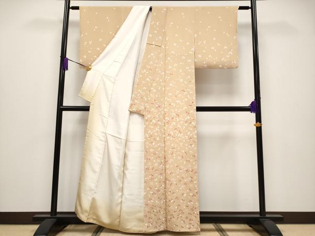 平和屋着物●極上　訪問着　舞桜　鬼しぼ縮緬　淡香色地　逸品　CYAA4083s6