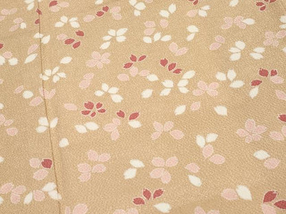 平和屋着物●極上　訪問着　舞桜　鬼しぼ縮緬　淡香色地　逸品　CYAA4083s6