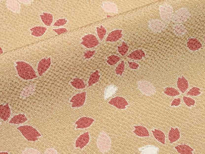 平和屋着物●極上　訪問着　舞桜　鬼しぼ縮緬　淡香色地　逸品　CYAA4083s6