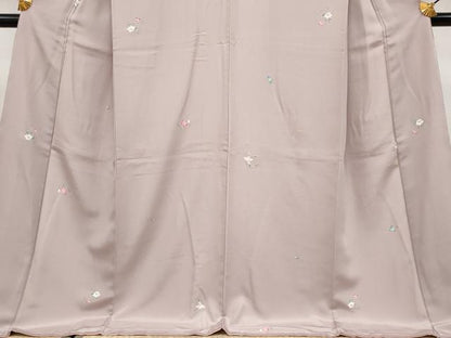 平和屋着物●極上　小紋　舞花文　鴇鼠色地　逸品　未使用　CYAA4084s6