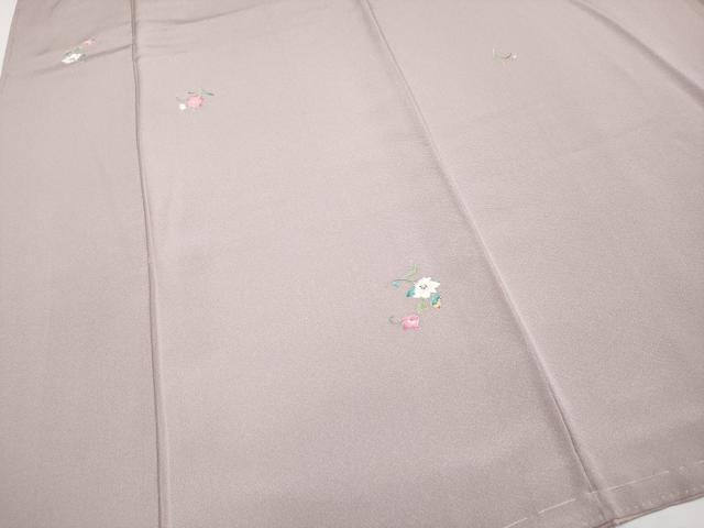 平和屋着物●極上　小紋　舞花文　鴇鼠色地　逸品　未使用　CYAA4084s6