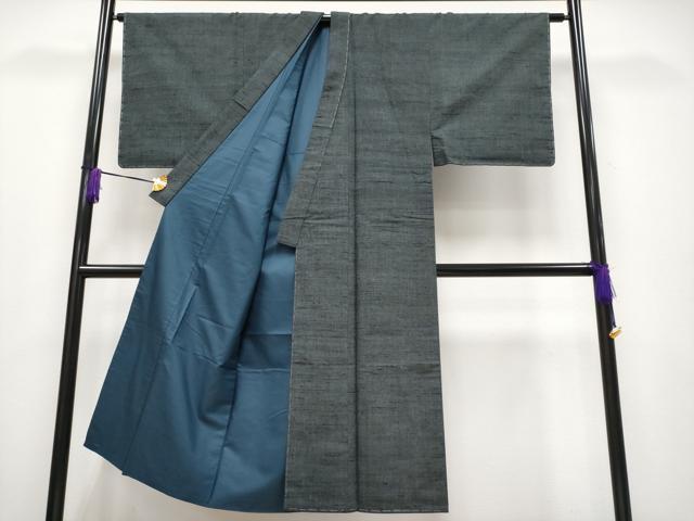 平和屋着物●極上　男性　紬　アンサンブル　色無地　羊羹色地　逸品　未使用　CYAA4092s6