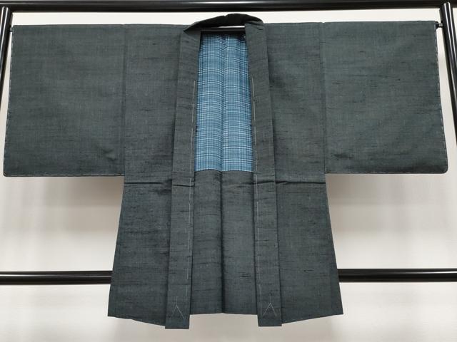 平和屋着物●極上　男性　紬　アンサンブル　色無地　羊羹色地　逸品　未使用　CYAA4092s6