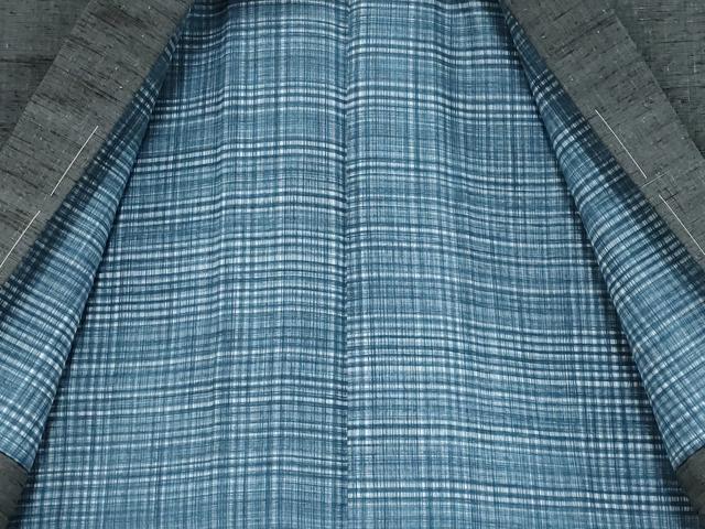 平和屋着物●極上　男性　紬　アンサンブル　色無地　羊羹色地　逸品　未使用　CYAA4092s6