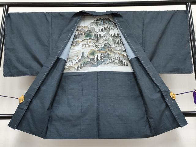 平和屋着物●極上　男性　本場大島紬　アンサンブル　100亀甲　総詰め　逸品　未使用　CYAA4093s6