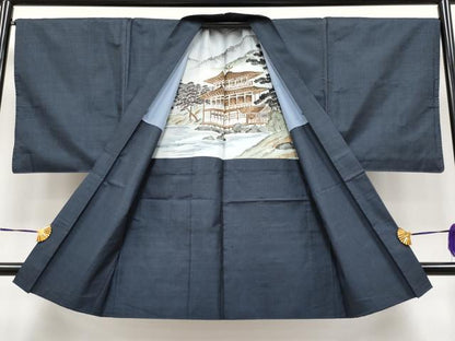 平和屋着物●極上　男性　本場大島紬　アンサンブル　100亀甲　総詰め　逸品　CYAA4111s6