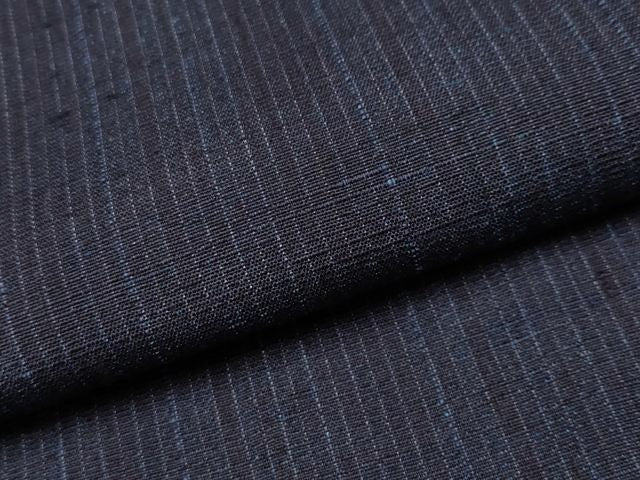 平和屋着物●極上　男性　紬　アンサンブル　縞　濃紺地　逸品　未使用　CYAA4113s6