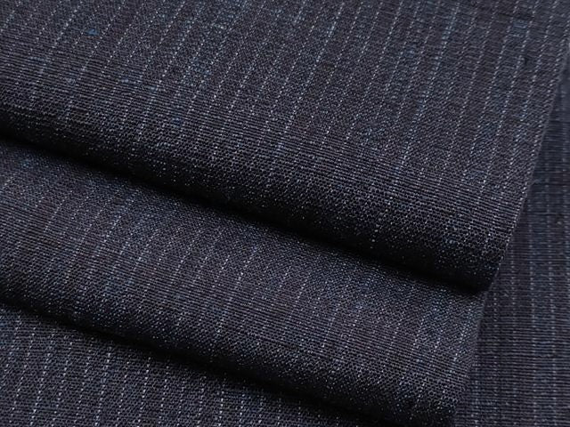 平和屋着物●極上　男性　紬　アンサンブル　縞　濃紺地　逸品　未使用　CYAA4113s6